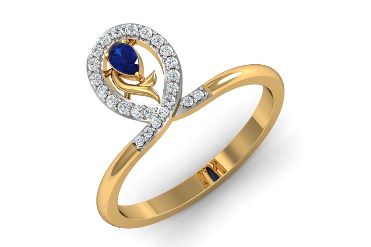 Tarini Blue Sapphire & Diamond Ring